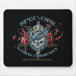 Spezifikt.-Ops Schwarzes Mausunterlagelogo 2 Mousepad