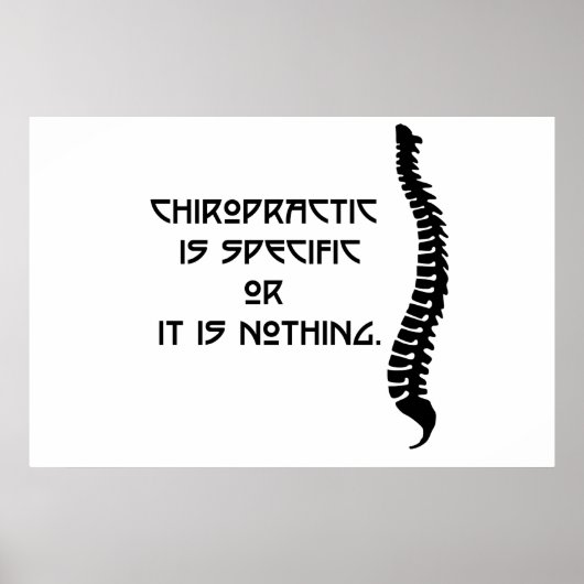 Spezifische Chiropraktiker Poster Print. Viele Opt (Vorne)