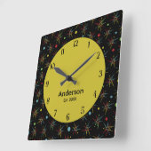 Spezifische Farben für den Rückropunkt im Weltraum Quadratische Wanduhr (Winkel)