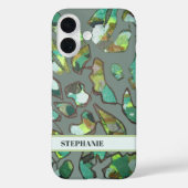 Spezifische, grün-braun-abstrakte Camouflage Case-Mate iPhone Hülle (Rückseite)