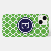 Spezifische Monogramm für das Green und das Navy Q Case-Mate iPhone Hülle (Rückseite (Horizontal))