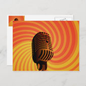 Spezifische Postkarte für das Mikrofon (Vorne/Hinten)