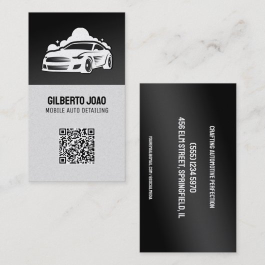 Spezifische QR Autodetails Telefonnummerkarte (Vorne/Hinten)