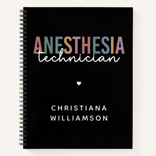 Spezifischer Anästhetiker Retro Anästhetiker Tech Notizblock (Vorderseite)