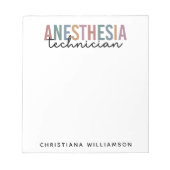 Spezifischer Anästhetiker Retro Anästhetiker Tech Notizblock (Vorderseite)