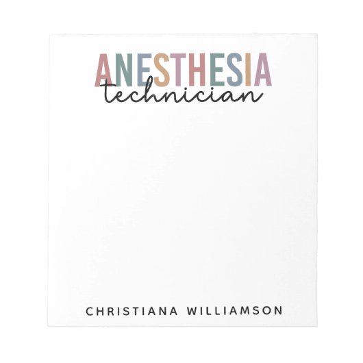 Spezifischer Anästhetiker Retro Anästhetiker Tech Notizblock (Vorderseite)