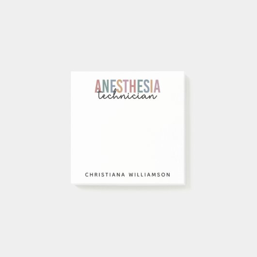Spezifischer Anästhetiker Retro Anästhetiker Tech Post-it Klebezettel (Vorderseite)