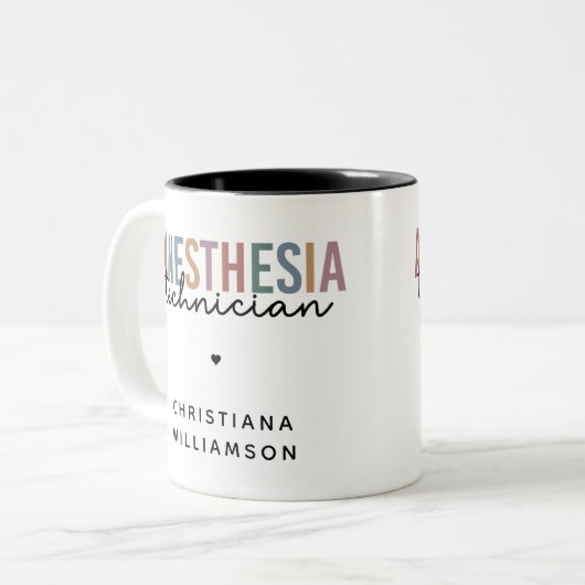 Spezifischer Anästhetiker Retro Anästhetiker Tech Zweifarbige Tasse (Vorderseite Links)