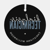 Spezifischer Dialysetechniker | Nephrologie Tech G Ornament Aus Glas (Rückseite)