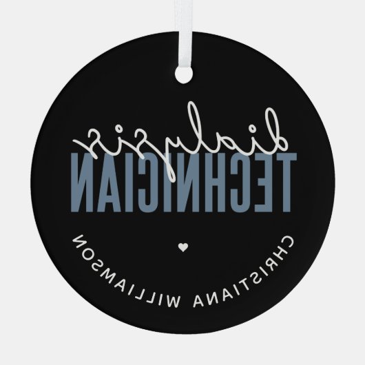 Spezifischer Dialysetechniker | Nephrologie Tech G Ornament Aus Glas (Rückseite)