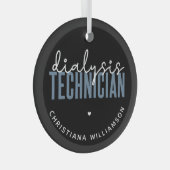 Spezifischer Dialysetechniker | Nephrologie Tech G Ornament Aus Glas (Vorderseite Rechts)
