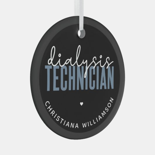 Spezifischer Dialysetechniker | Nephrologie Tech G Ornament Aus Glas (Vorderseite Rechts)