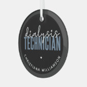 Spezifischer Dialysetechniker | Nephrologie Tech G Ornament Aus Glas (Vorderseite links)