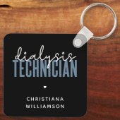 Spezifischer Dialysetechniker | Nephrologie Tech G Schlüsselanhänger (Rückseite)