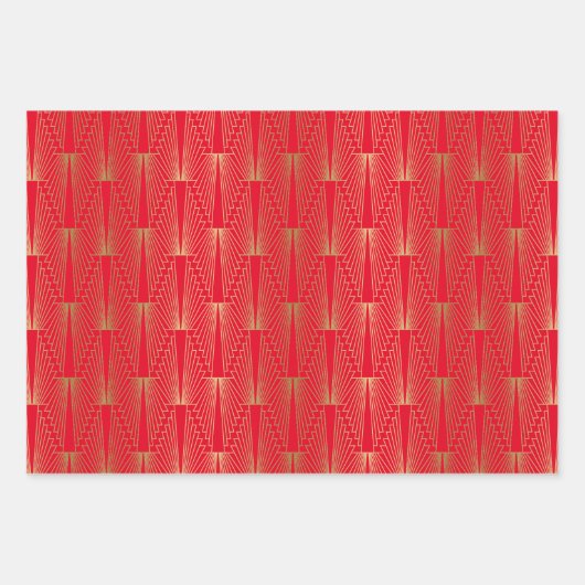 Spezifischer Hintergrund für Gold Art Deko Geschenkpapier Set (Vorderseite 3)