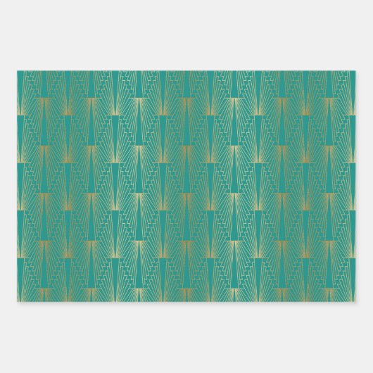 Spezifischer Hintergrund für Gold Art Deko Geschenkpapier Set (Vorderseite 2)