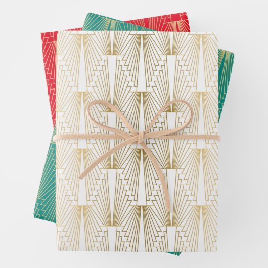 Spezifischer Hintergrund für Gold Art Deko Geschenkpapier Set (Beispiel)