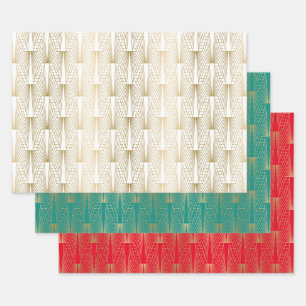 Spezifischer Hintergrund für Gold Art Deko Geschenkpapier Set