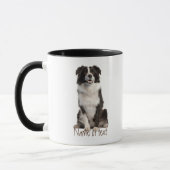 Spezifischer Hund an der Wasserfarbengrenze Tasse (Links)