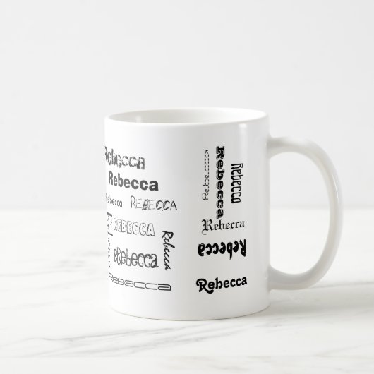 Spezifischer Namensrebecca Kaffeetasse (Rechts)