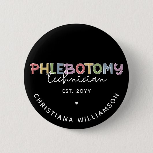 Spezifischer Phlebotomie-Techniker PBT Phlebotomie Button (Vorderseite)