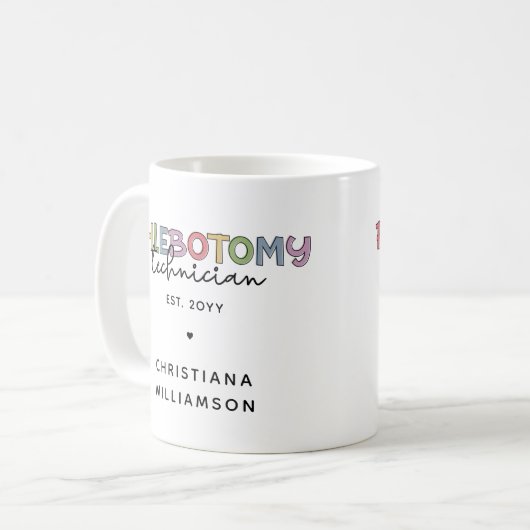 Spezifischer Phlebotomie-Techniker PBT Phlebotomie Kaffeetasse (Vorderseite Links)