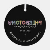 Spezifischer Phlebotomie-Techniker PBT Phlebotomie Ornament Aus Glas (Rückseite)