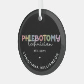 Spezifischer Phlebotomie-Techniker PBT Phlebotomie Ornament Aus Glas (Vorderseite links)