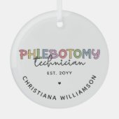 Spezifischer Phlebotomie-Techniker PBT Phlebotomie Ornament Aus Glas (Vorderseite)