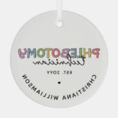 Spezifischer Phlebotomie-Techniker PBT Phlebotomie Ornament Aus Glas (Rückseite)