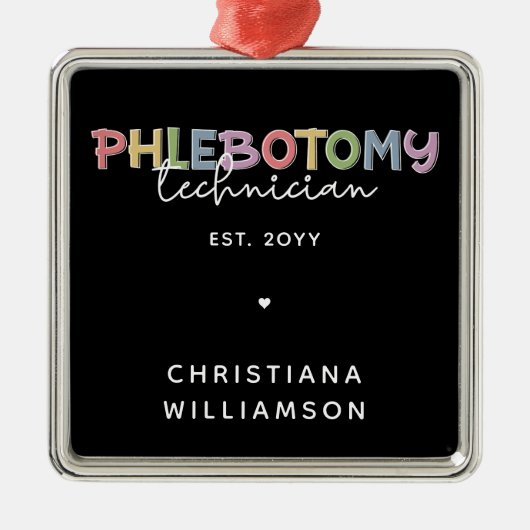 Spezifischer Phlebotomie-Techniker PBT Phlebotomie Ornament Aus Metall (Vorne)