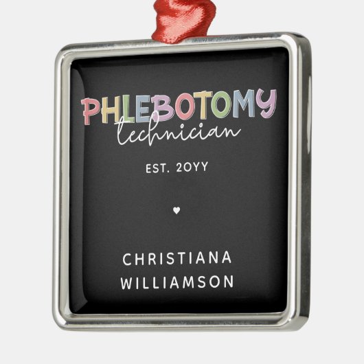 Spezifischer Phlebotomie-Techniker PBT Phlebotomie Ornament Aus Metall (Links)