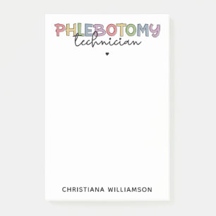 Spezifischer Phlebotomie-Techniker PBT Phlebotomie Post-it Klebezettel
