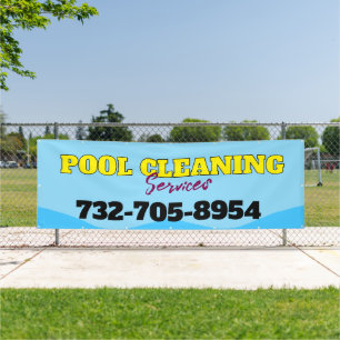 Spezifisches Banner für die Reinigung von Pool