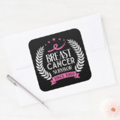 Spezifisches Bewusstsein für Brustkrebs seit 2000 Quadratischer Aufkleber (Umschlag)