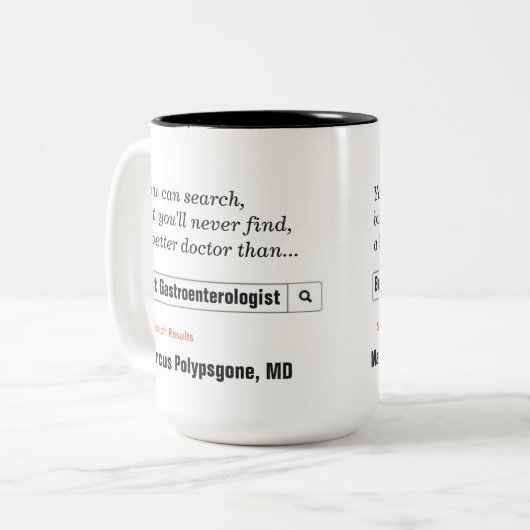Spezifisches Geschenk für Gastroenterologen Zweifarbige Tasse (Vorderseite Links)