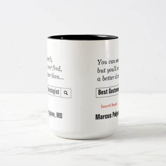 Spezifisches Geschenk für Gastroenterologen Zweifarbige Tasse (Mittel)