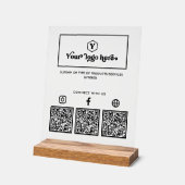 Spezifisches Logo Multi Social Media QR Codes Busi Acrylschild (Winkel)