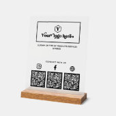 Spezifisches Logo Multi Social Media QR Codes Busi Acrylschild (Winkel)