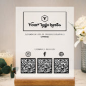 Spezifisches Logo Multi Social Media QR Codes Busi Acrylschild