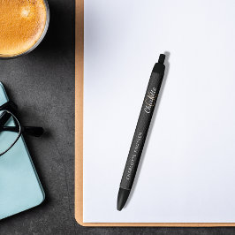 Spezifisches Monogramm für schwarzes Leder Kugelschreiber