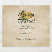 Spezifisches Zitronenöllabel Bierflaschenetikett (Einzelnes Label)