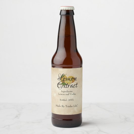 Spezifisches Zitronenöllabel Bierflaschenetikett (Vorderseite)