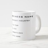 Spezifizieren Sie Ihre Firmennamen Info Business C Jumbo-Tasse (Vorderseite Rechts)