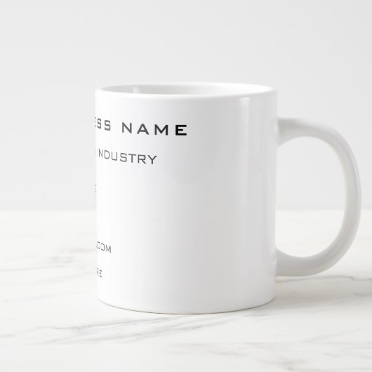 Spezifizieren Sie Ihre Firmennamen Info Business C Jumbo-Tasse (Rechts)