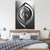 Sphäre der Kontraste Leinwanddruck (Insitu (Schlafzimmer))