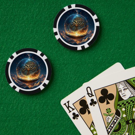 Sphäre des Lebens – Der goldene Weltenbaum. Pokerchips (Pokertisch (doppelt))