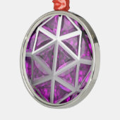 Sphere Amethyst Gemstone Lila Ornament Aus Metall (Links)