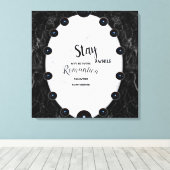 Sphere Graphics aus weißem und schwarzem Marmor Leinwanddruck (Insitu (Holzboden))