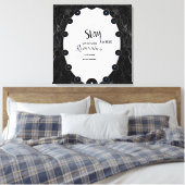 Sphere Graphics aus weißem und schwarzem Marmor Leinwanddruck (Insitu (Schlafzimmer))